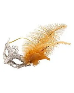 Spirit Halloween Gold Feather And Lace Eye Half Mask 10 Spirit Halloween Gold Feather And Lace Eye Half Mask -SPIRIT HALLOWEEN Sales 01587898 d