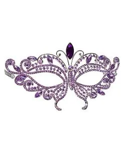 Spirit Halloween Purple Butterfly Crystal Eye Half Mask -SPIRIT HALLOWEEN Sales 01588755 c