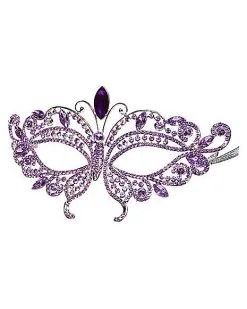 Spirit Halloween Purple Butterfly Crystal Eye Half Mask -SPIRIT HALLOWEEN Sales 01588755 d