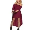 Spirit Halloween Adult Burgundy Peasant Dress -SPIRIT HALLOWEEN Sales 01589266 a