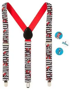 Spirit Halloween Cat In The Hat Suspenders - Dr. Seuss