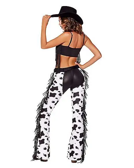 Spirit Halloween Adult Cow Print Chaps 4 Spirit Halloween Adult Cow Print Chaps - Image 2