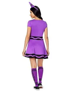 Spirit Halloween Adult Vivid Violet Crayon Dress Costume - Crayola -SPIRIT HALLOWEEN Sales 01600527 b