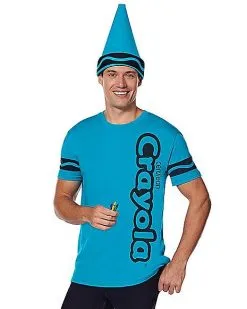 Spirit Halloween Adult Cerulean Crayon Costume Kit - Crayola