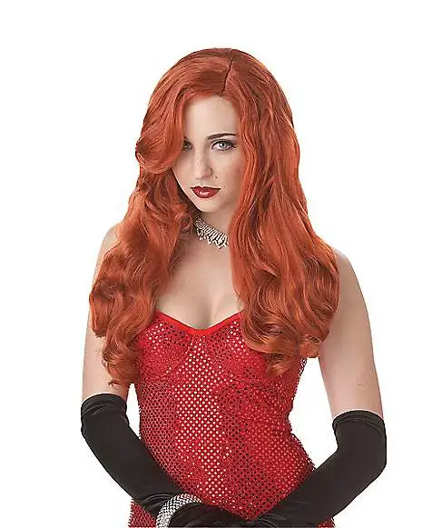 Spirit Halloween Red Silver Screen Sensation Wig 3 Spirit Halloween Red Silver Screen Sensation Wig