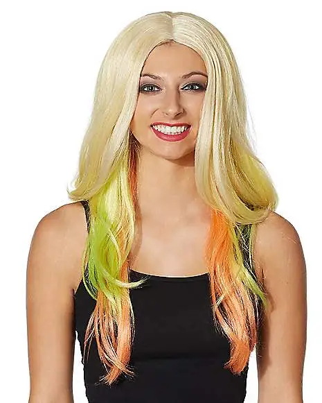 Spirit Halloween Adult Rainbow Ombre Wig 3 Spirit Halloween Adult Rainbow Ombre Wig