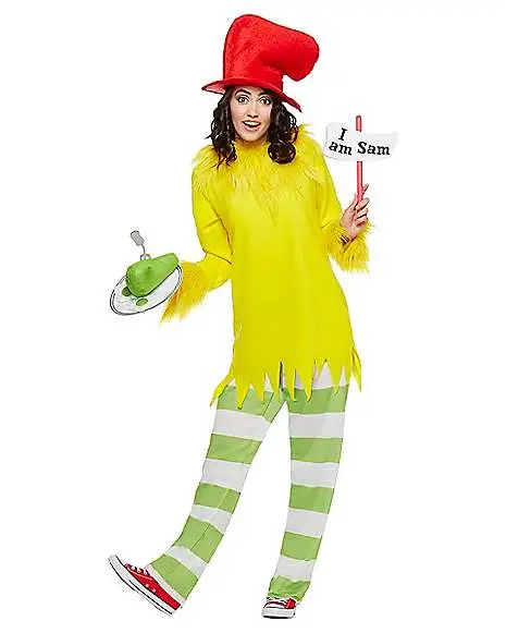 Spirit Halloween Adult Sam I Am Costume - Dr. Seuss 4 Spirit Halloween Adult Sam I Am Costume - Dr. Seuss - Image 2