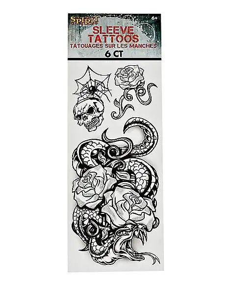 Spirit Halloween Multi-Pack Punk Tattoos - 6 Count 3 Spirit Halloween Multi-Pack Punk Tattoos - 6 Count
