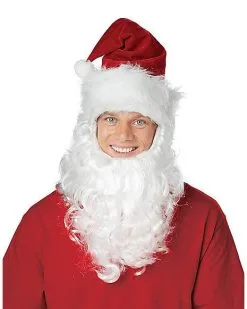 Spirit Halloween Santa Wig With Hat And Beard