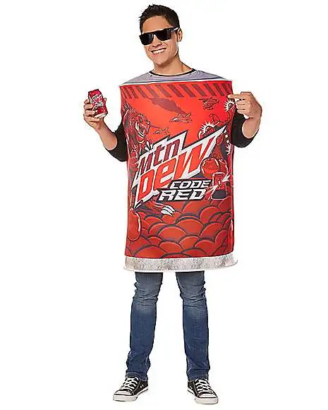 Spirit Halloween Adult Code Red Costume - Mountain Dew 3 Spirit Halloween Adult Code Red Costume - Mountain Dew